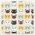 Cute Cats Pattern Square Paper Coaster