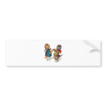 Cute Cats Play the Trumpet & Triangle in the Snow Bumper Sticker