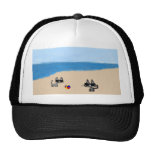 Cute Cats Playing At The Beach Mesh Hat
