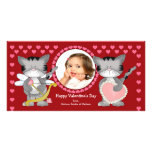 Cute Cats Valentine's Day Photo Card Template