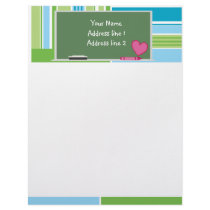 Cute Chalkboard Custom Letterhead