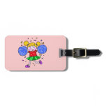cute cheerleader girl luggage tags