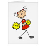 Cute Cheerleading Stick Figure Card