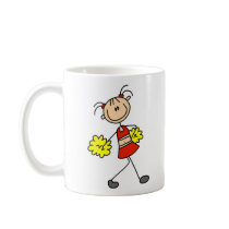 Cute Cheerleading Stick Figure Mug by stick_figures Cute Cheerleading Stick Figure Mug