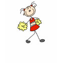Cute Cheerleading Stick Figure Shirt by stick_figures Cute Cheerleading Stick Figure Shirt