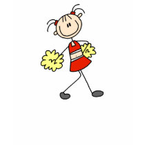 Cute Cheerleading Stick Figure Shirt by stick_figures Cute Cheerleading Stick Figure Shirt