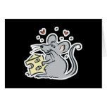 cute cheese loving mouse cards
