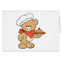 Cute Chef Baker Bear Greeting Cards