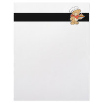 Cute Chef Baker Bear Letterhead Template