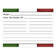 Cute Chef Blank Recipe Cards Postcard