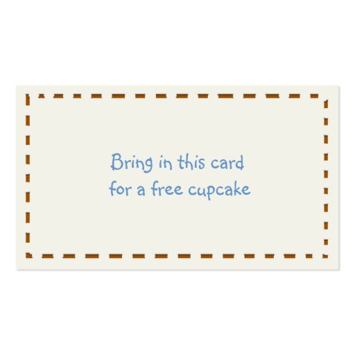 Cute Chef Business Card & Coupon (back side)