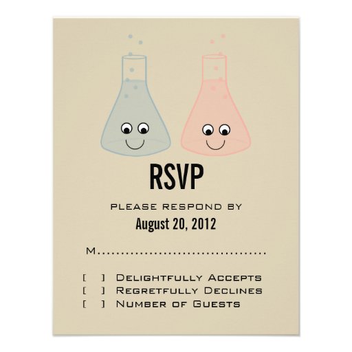 Cute Chemistry Response Card Personalized Invitation