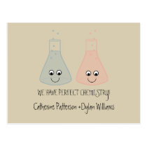 Cute Chemistry Save the Date Postcard postcards