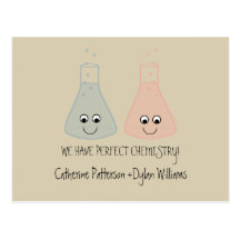 Cute Chemistry Save the Date Postcard