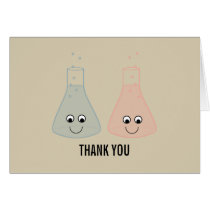 Cute Chemistry Thank You Card cards