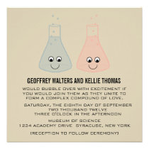 Cute Chemistry Wedding Invite invitations