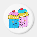 cute cherry cupcakes best friends refrigerator magnets