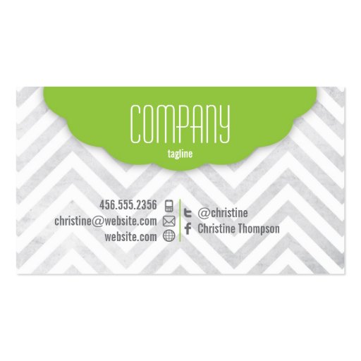 Cute Chevron Professional Business Card