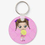 Cute Chibi Girl Keychain