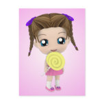 Cute Chibi Girl Postcard