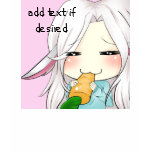 Cute chibi girl with bunny ears t shirt for kids
