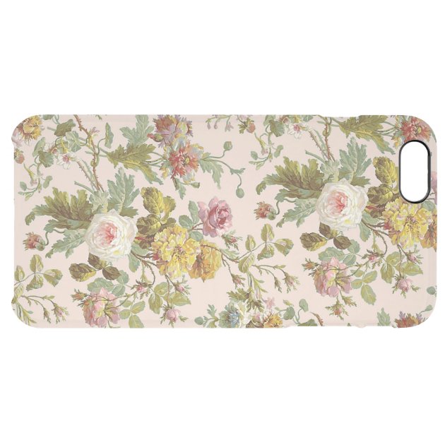Cute Chic Stylish Vintage Pink Rose Flower Pattern Uncommon Clearlyâ„¢ Deflector iPhone 6 Plus Case-5