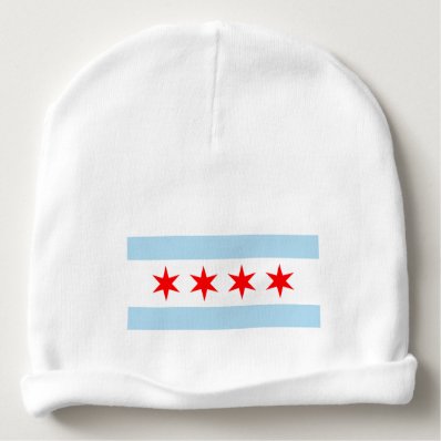 Cute Chicago Flag Baby Beanie