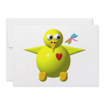 Cute chick personalized invitation