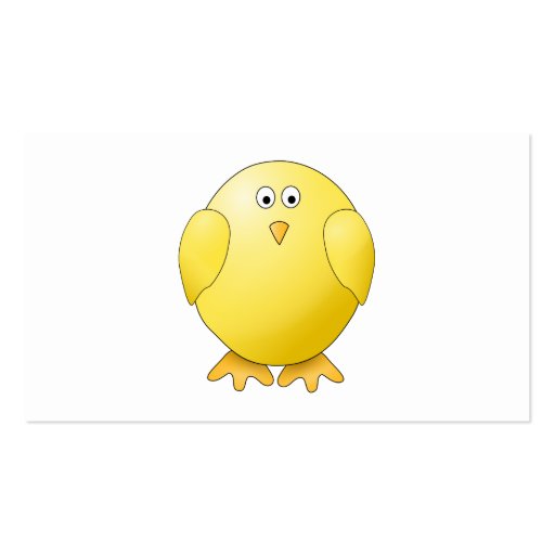 Cute Chick. Little Yellow Bird. Business Card