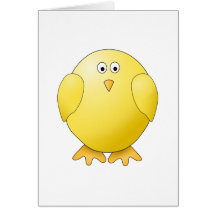 Cute Chick. Little Yellow Bird. Cards