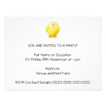 Cute Chick. Little Yellow Bird. Personalized Invites