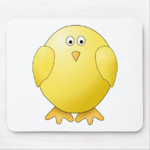 Cute Chick. Little Yellow Bird. Mousepad