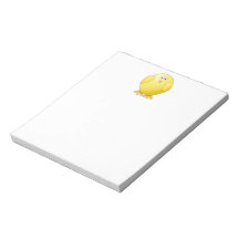 Cute Chick. Little Yellow Bird. Memo Notepad