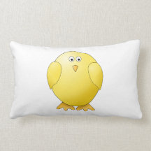 Cute Chick. Little Yellow Bird. Throw Pillow