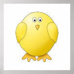Cute Chick. Little Yellow Bird. Print