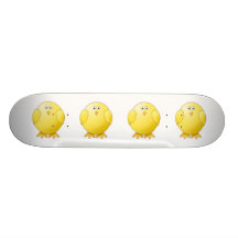 Cute Chick. Little Yellow Bird. Skate Board Deck