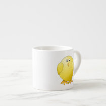 Cute Chick. Little Yellow Bird. Espresso Cups