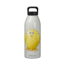 Cute Chick. Little Yellow Bird. Drinking Bottle