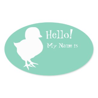Cute Chick Name Tag