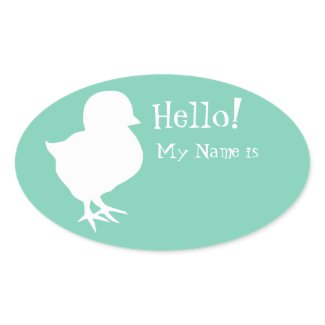 Cute Chick Name Tag