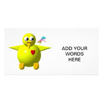 Cute chick photo greeting card