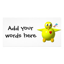 Cute chick personalized photo card