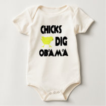 Cute Chicks Dig Obama Infant Baby Shirt by SideSplitters Cute Chicks Dig Obama Infant Baby Shirt