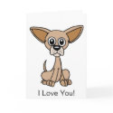 Cute Chihuahua Cartoon 1 cards by ShopMEMall Cute Chihuahua Cartoon 1 cards