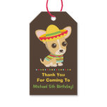 Cute Chihuahua Mexican Kids Fiesta Party Gift Tags