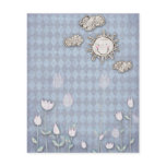 cute child springtime sketch flyers