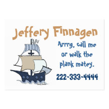 Cute Children's Pirate Ship Calling Card Business Card