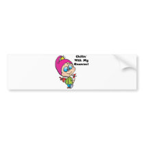 Cute Chillin With My Gnomes Design bumper stickers