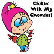 Cute Chillin With My Gnomes Design photo sculptures