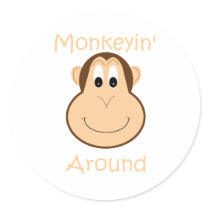 Cute chimp sticker